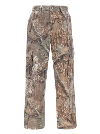 Represent Camouflage Cargo Pants In Multi