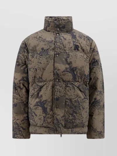 REPRESENT CAMOUFLAGE MOTIF QUILTED NYLON JACKET