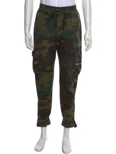 Pre-owned Represent Camouflage Print Cargo Pants In Green