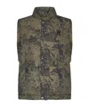 Represent Camouflage Print Nylon Puffer Vest In Black