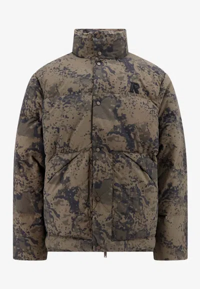 REPRESENT CAMOUFLAGE QUILTED DOWN JACKET 