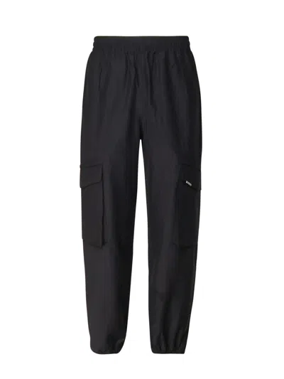 Represent Cargo Pants In Belnded Cotton In Jet Black