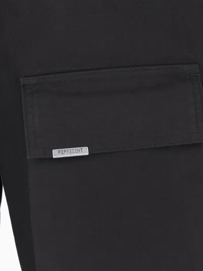 Represent Cargo Shorts In Black