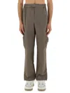 Represent Tech Cargo Pants Featuring Ankle Zippers In Dove