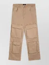 Represent Cargo Trousers With Multiple Pockets In Neutral
