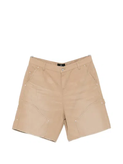 Represent Carpenter Panelled Shorts In Brown