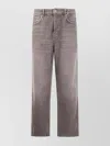 Represent Casual Baggy Denim Trousers Embroidered Detail In Gray