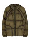 Represent Padded And Quilted Nylon Down Jacket In Green