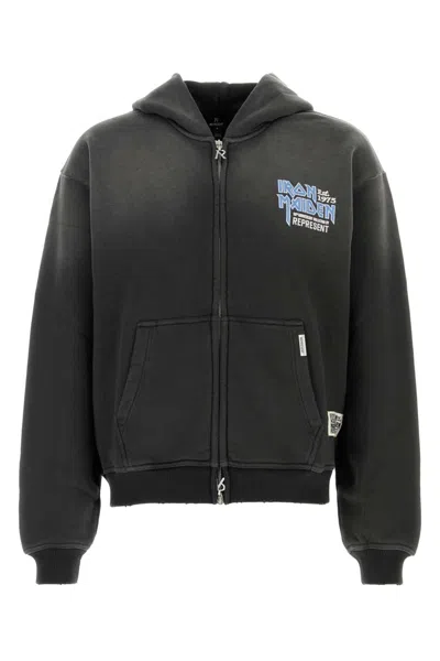 REPRESENT CHARCOAL COTTON REPRESENT X IRON MAIDEN ANNIVERSARY SWEATSHIRT