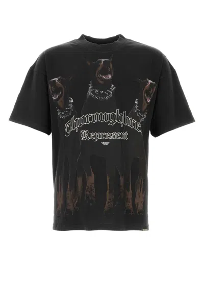 Represent Charcoal Cotton Thoroughbred T-shirt In Vintageblack