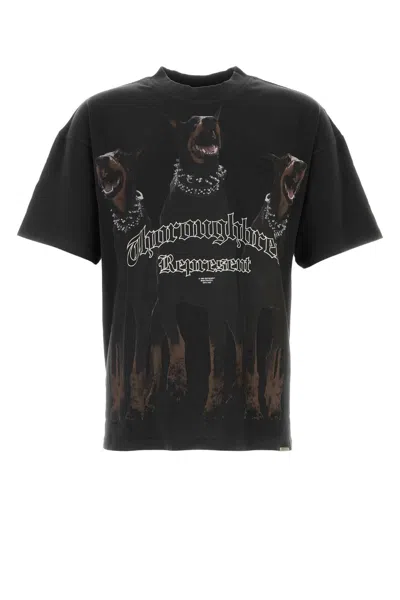 Represent Charcoal Cotton Thoroughbred T-shirt In Gray