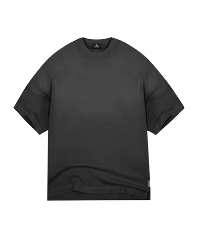 Represent Charcoal Mockneck Shortsleeve Tee In Gray