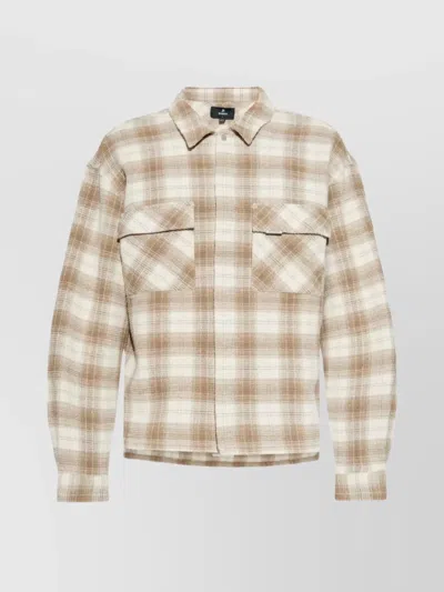 REPRESENT CHECKED FLANNEL SHIRT FEATURING POCKETS