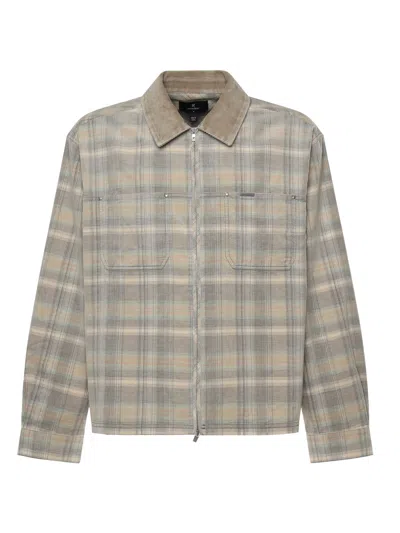 Represent Checked Flannel Shirt In Gold