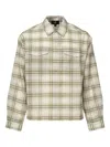 Represent Mens Green Sheer Flannel Check-print Woven Shirt Xxl