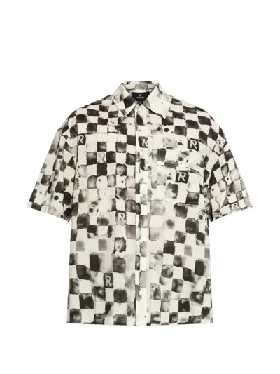 Represent Checkerboard-print Short-sleeve Shirt In Multi