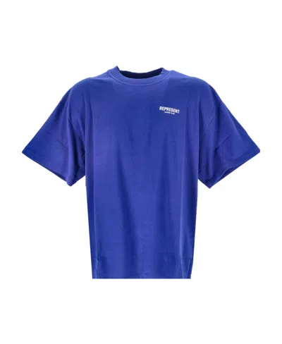 Represent Chest Logo-print T-shirt In Blue