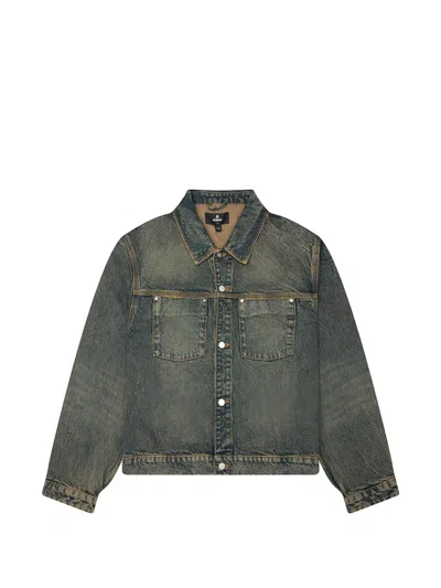 Represent Chest-pocket Denim Jacket In Black