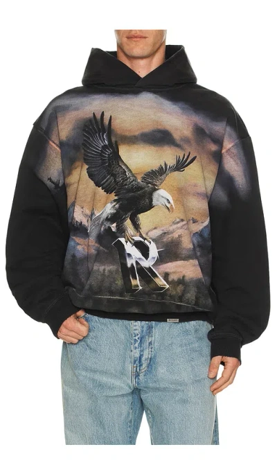 Represent Chrome Flight Hoodie In Black