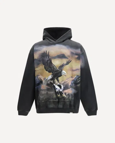 Represent Chrome Flight Hoodie In Black