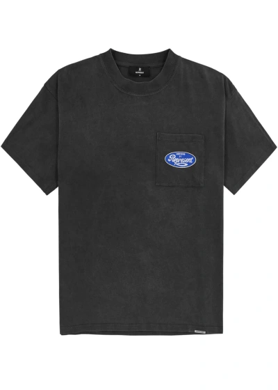 Represent Classic Parts Printed Cotton T-shirt In Black