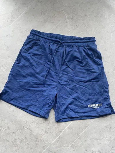 Pre-owned Represent Clo Club Owner Mesh Shorts L In Blue