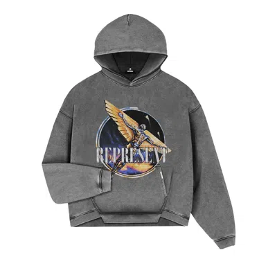 Pre-owned Represent Clo Golden Tour Hoodie 'sun Fade Grey' | Men's Size M In Gray