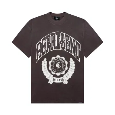 Pre-owned Represent Clo Legacy Crest Tee 'nero' | Brown | Men's Size L