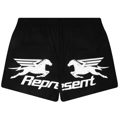 Pre-owned Represent Clo Nothing Faster Swim Short 'jet Black' | Men's Size M