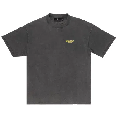 Pre-owned Represent Clo Represent Owners Club T-shirt 'vintage Grey/yellow' | Men's Size L