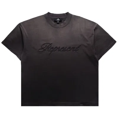 Pre-owned Represent Clo Reverse Applique T-shirt 'after Dark' | Brown | Men's Size Xl