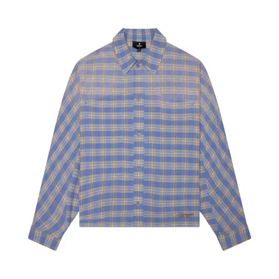 Pre-owned Represent Clo Santa Monica Flannel 'drift Blue' | Men's Size Xxl
