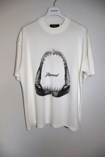 Pre-owned Represent Clo Shark Jaws Print T-shirt In White