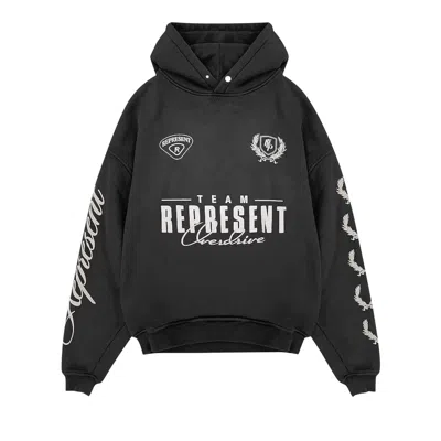 Pre-owned Represent Clo World Championship Hoodie 'stained Black' | Men's Size L