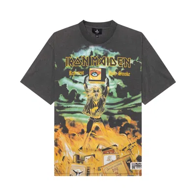 Pre-owned Represent Clo X Iron Maiden Holy Smoke T-shirt 'ash' | Grey | Men's Size Xxl In Gray