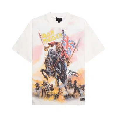 Pre-owned Represent Clo X Iron Maiden Steed Tee 'flat White' | Men's Size M