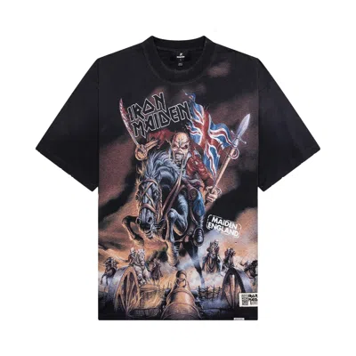 Pre-owned Represent Clo X Iron Maiden Steed Tee 'stained Black' | Men's Size M