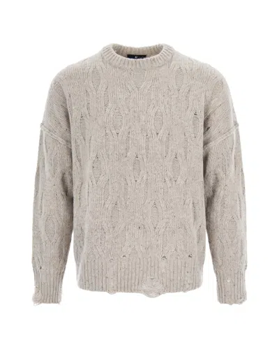 Represent Clothing Maglia Distress Taupe In Neutral