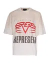 Represent Clothing T-shirt Legacy Tour Ecru In Gray