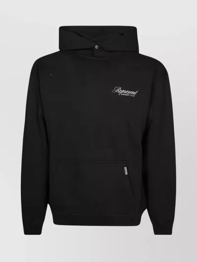 Represent Club Owners Script Hooded Sweater In Black