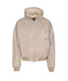 Represent Hooded Padded Bomber Jacket In Neutral
