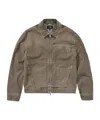 Represent Collared Denim Jacket In Gray