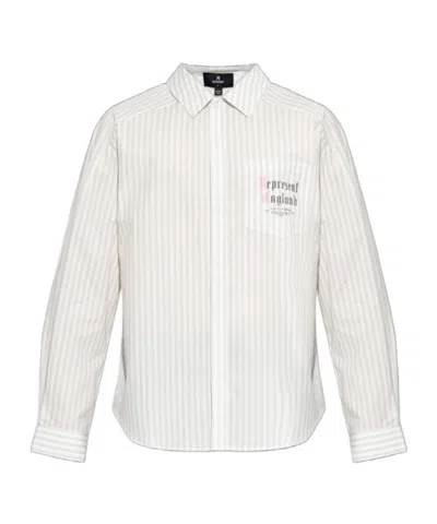 Represent Collared Long-sleeved Shirt In White