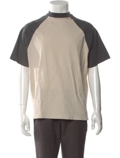 Pre-owned Represent Colorblock Pattern Mock Neck T-shirt In Neutral