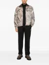 Represent Corduroy-collar Camouflage Trucker Jacket In Gray