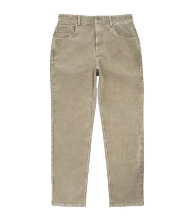 Represent Corduroy Straight Trousers In Beige