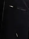 Represent Cropped Black Cotton Canvas Jacket With Zip Closure And Utility Pockets In Black