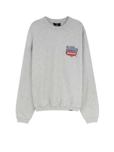 Represent Cotton Beach Boys Americas Band Sweater In White