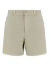 Represent Cotton Bermuda Shorts In Green