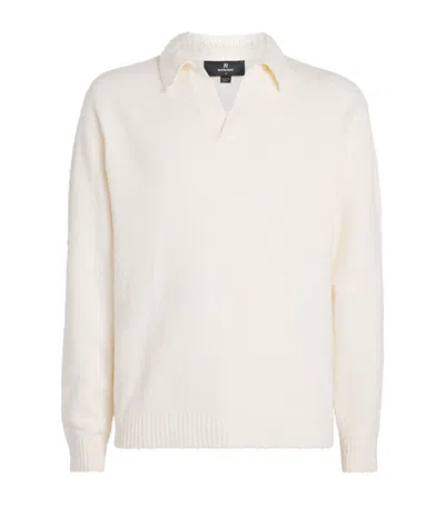 Represent Cotton-blend Bouclé Polo Sweater In Neutral